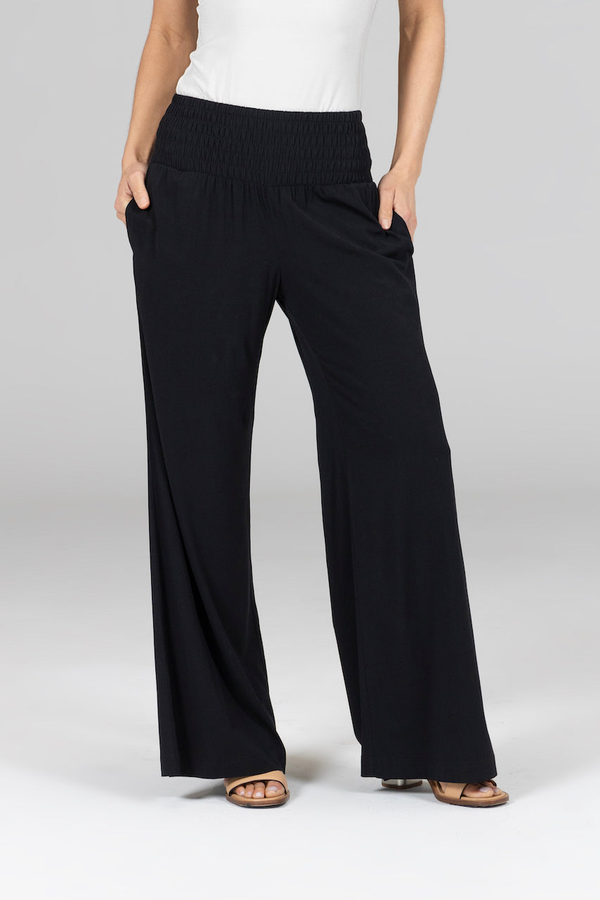 PORTOFINO TRAVEL PANT: BLACK