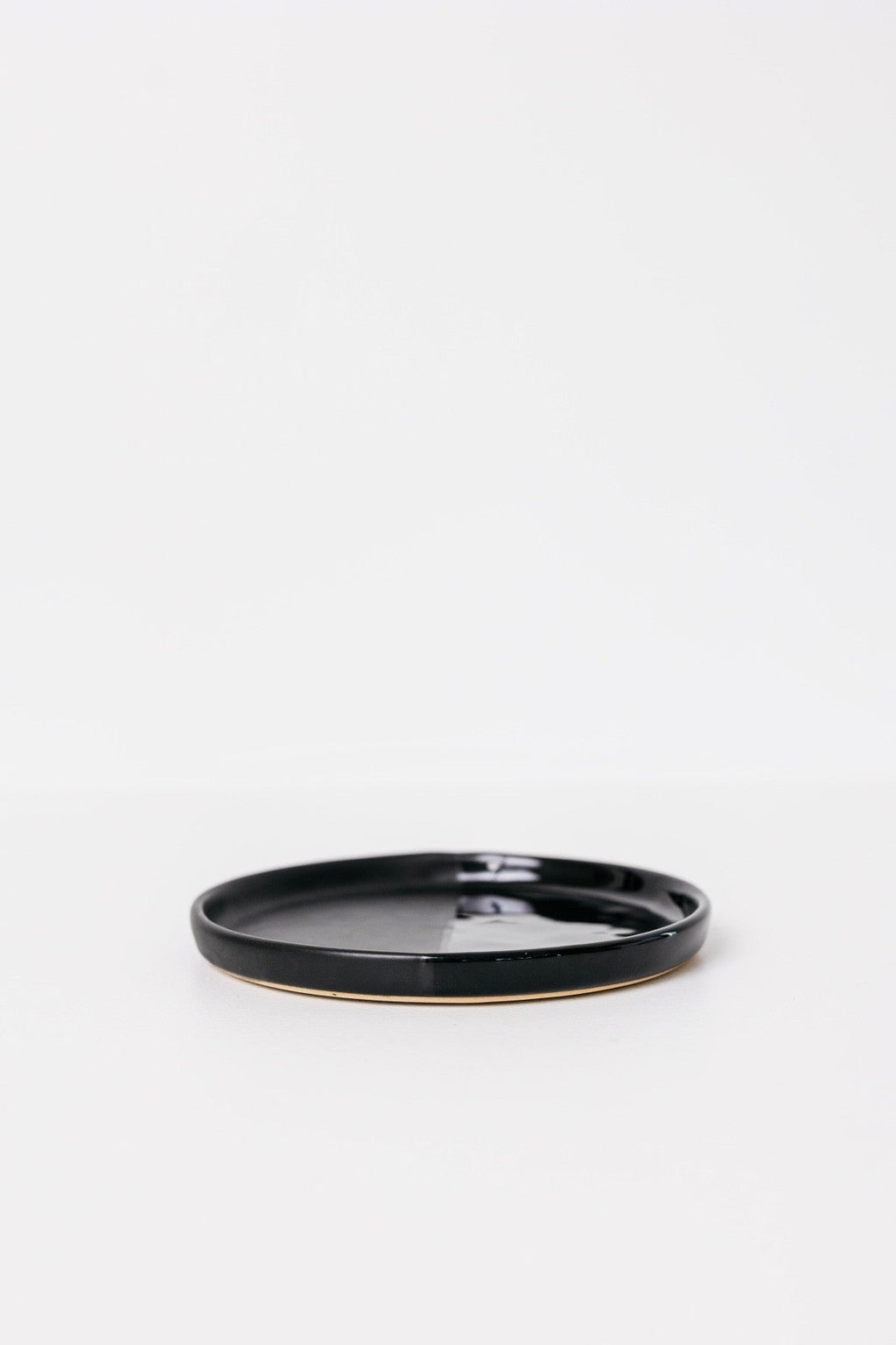 Sable Appetizer Plate - Matte Black/Glossy Black - Set of 6