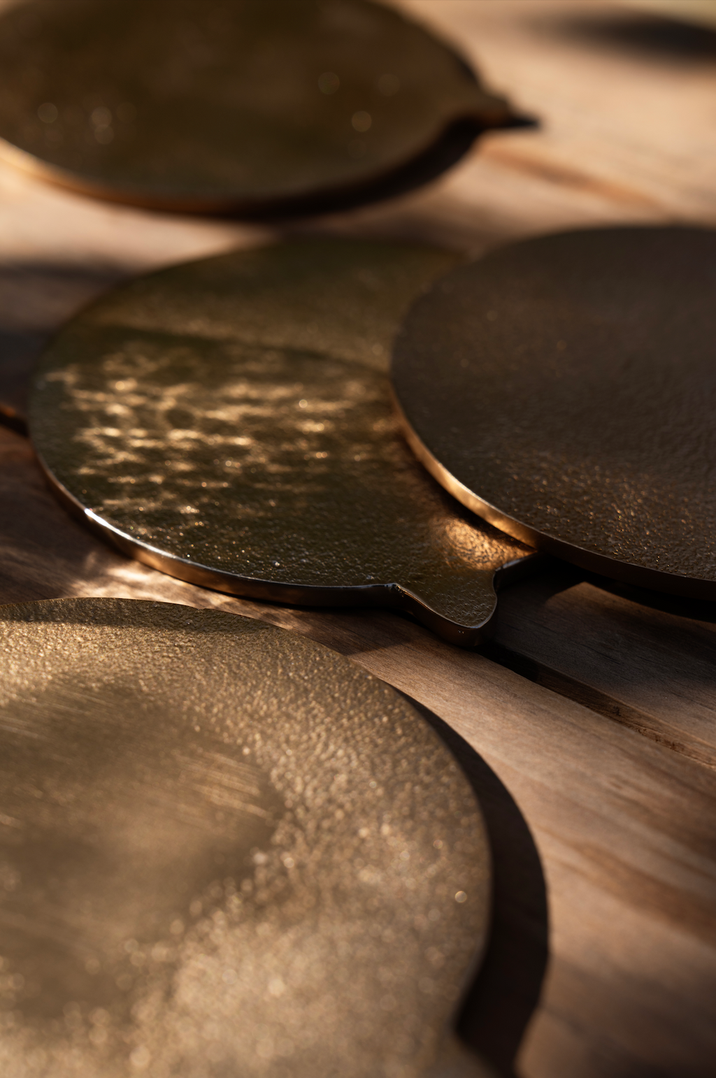 Stinson Antique Brass Coasters Set of 6