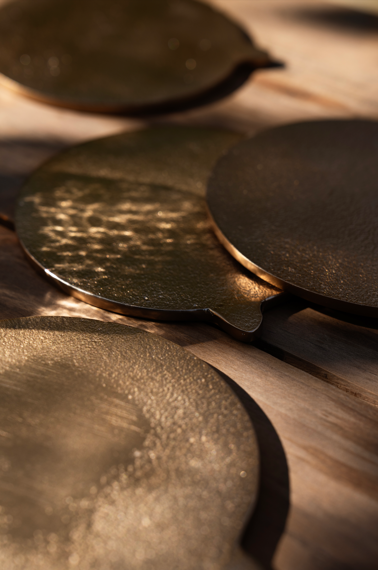 Stinson Antique Brass Coasters Set of 6