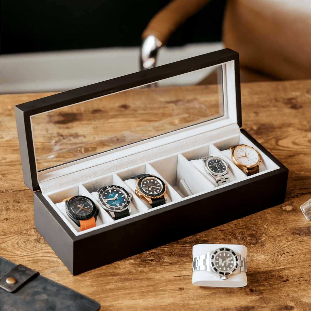 Solid Wood Watch Box - 6 Slot