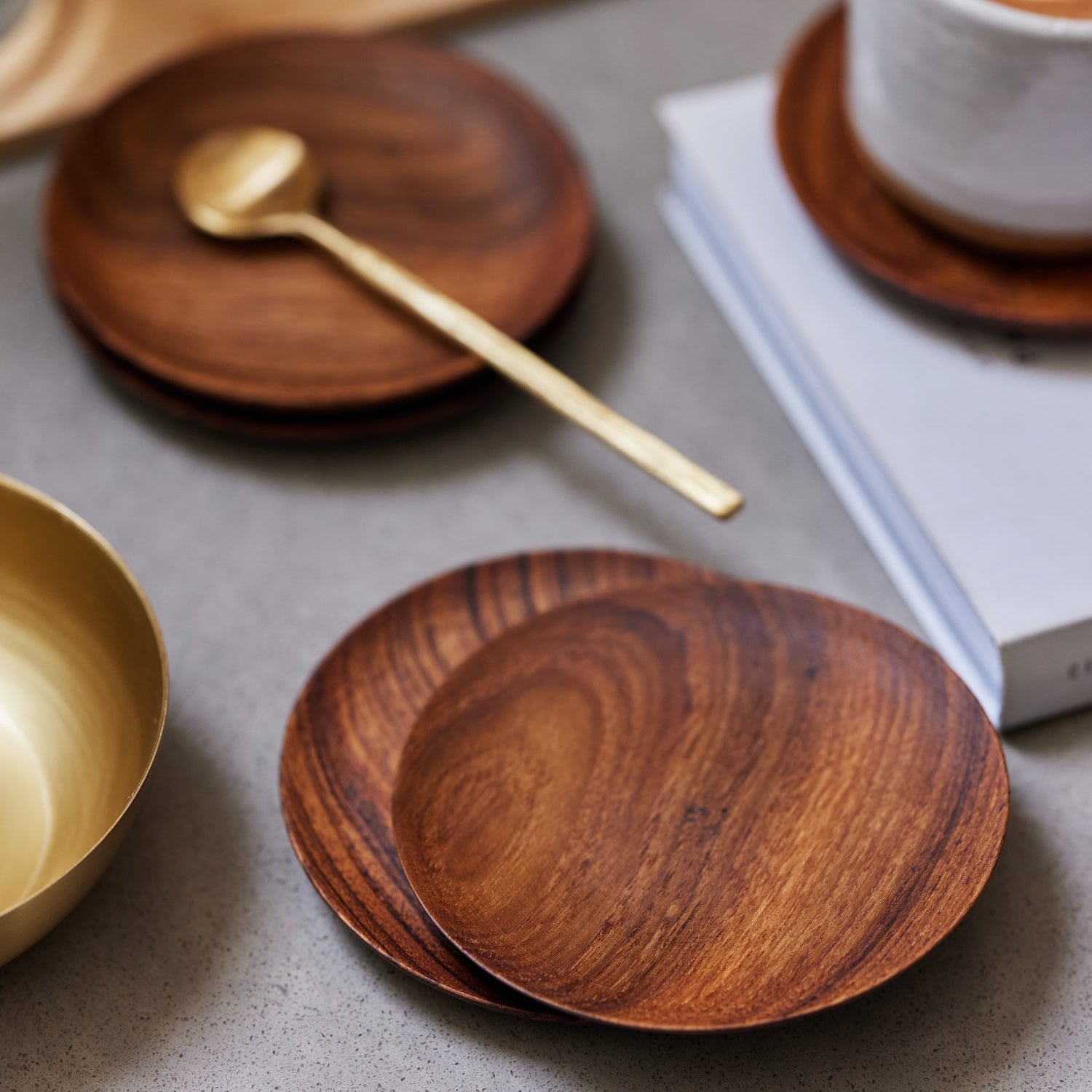 Teak Coasters Set of 4