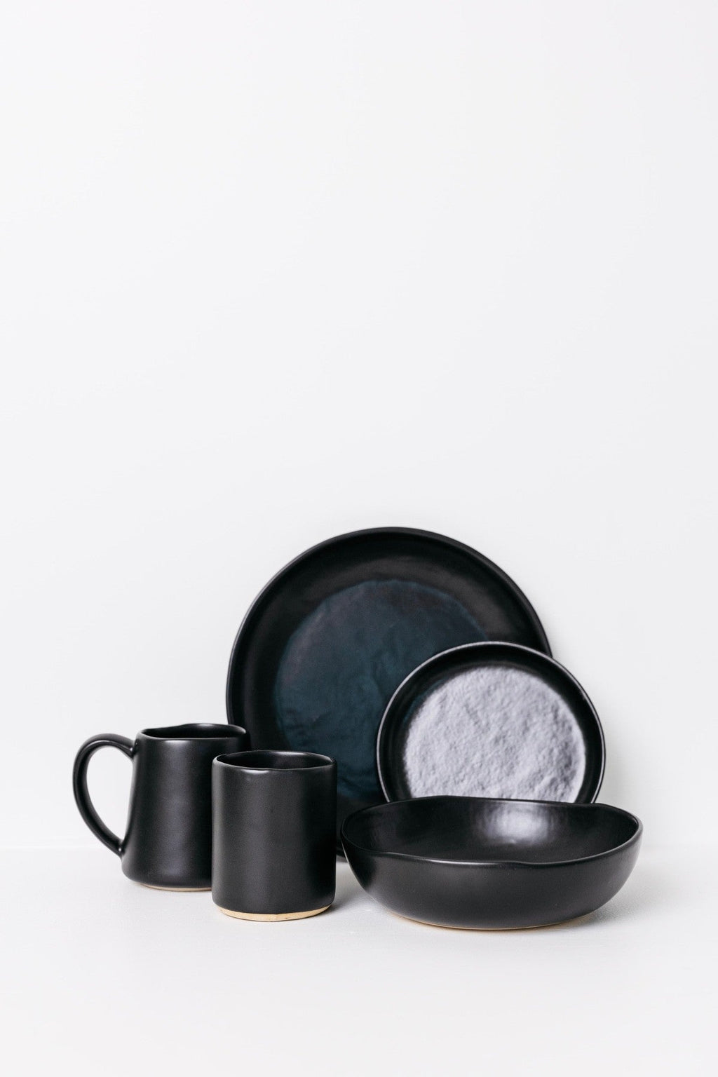 Dusk Appetizer Plate - Matte Black - Set of 6