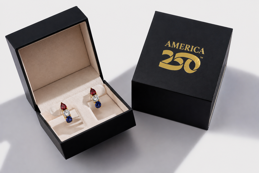 America250™ Signature Gemstone Hoop Earrings
