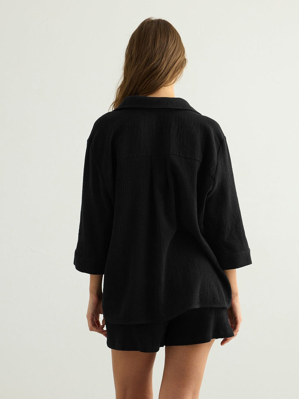 Aura Maxi Shirt - Black