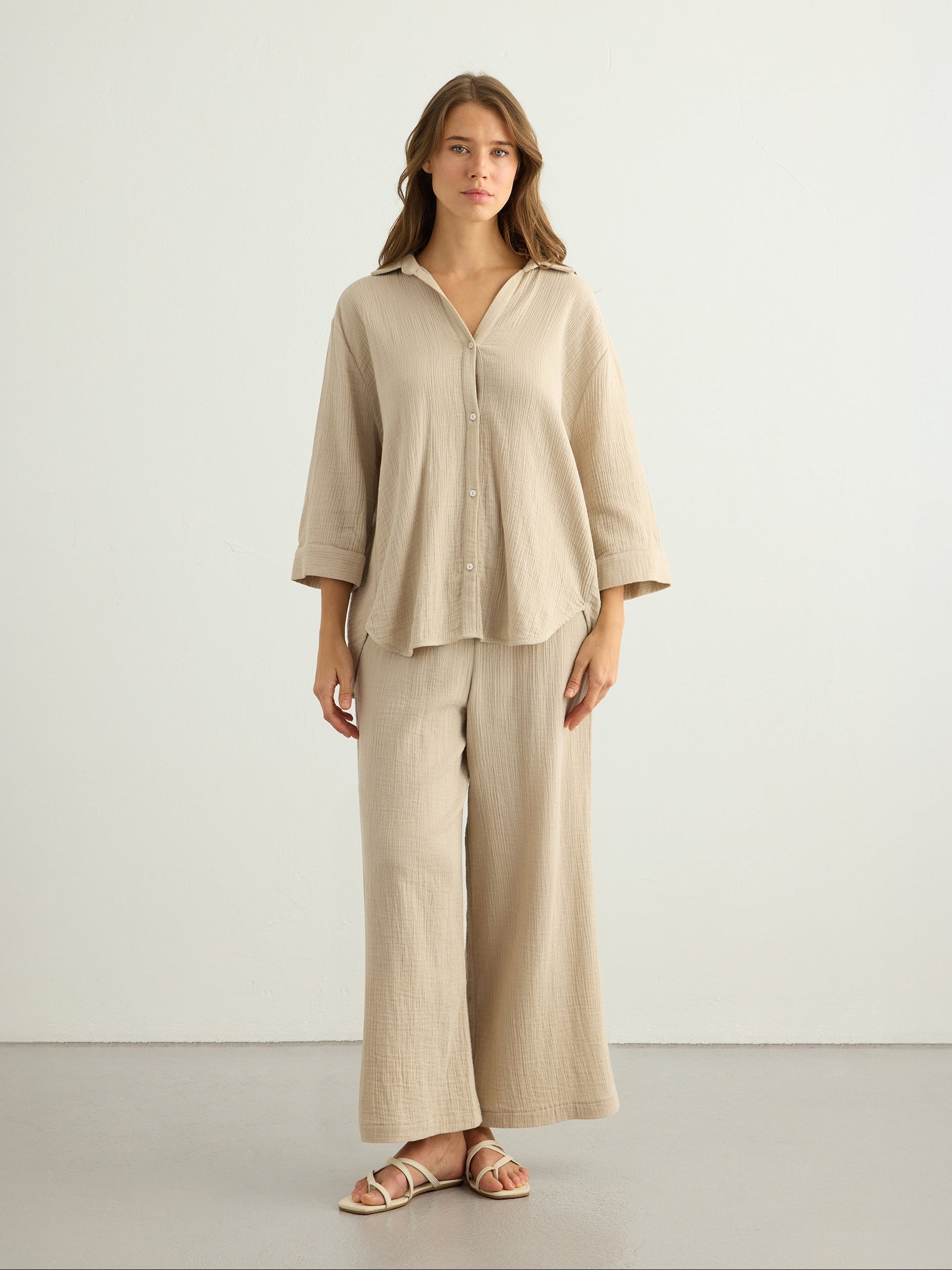 Aura Maxi Shirt - Oatmeal