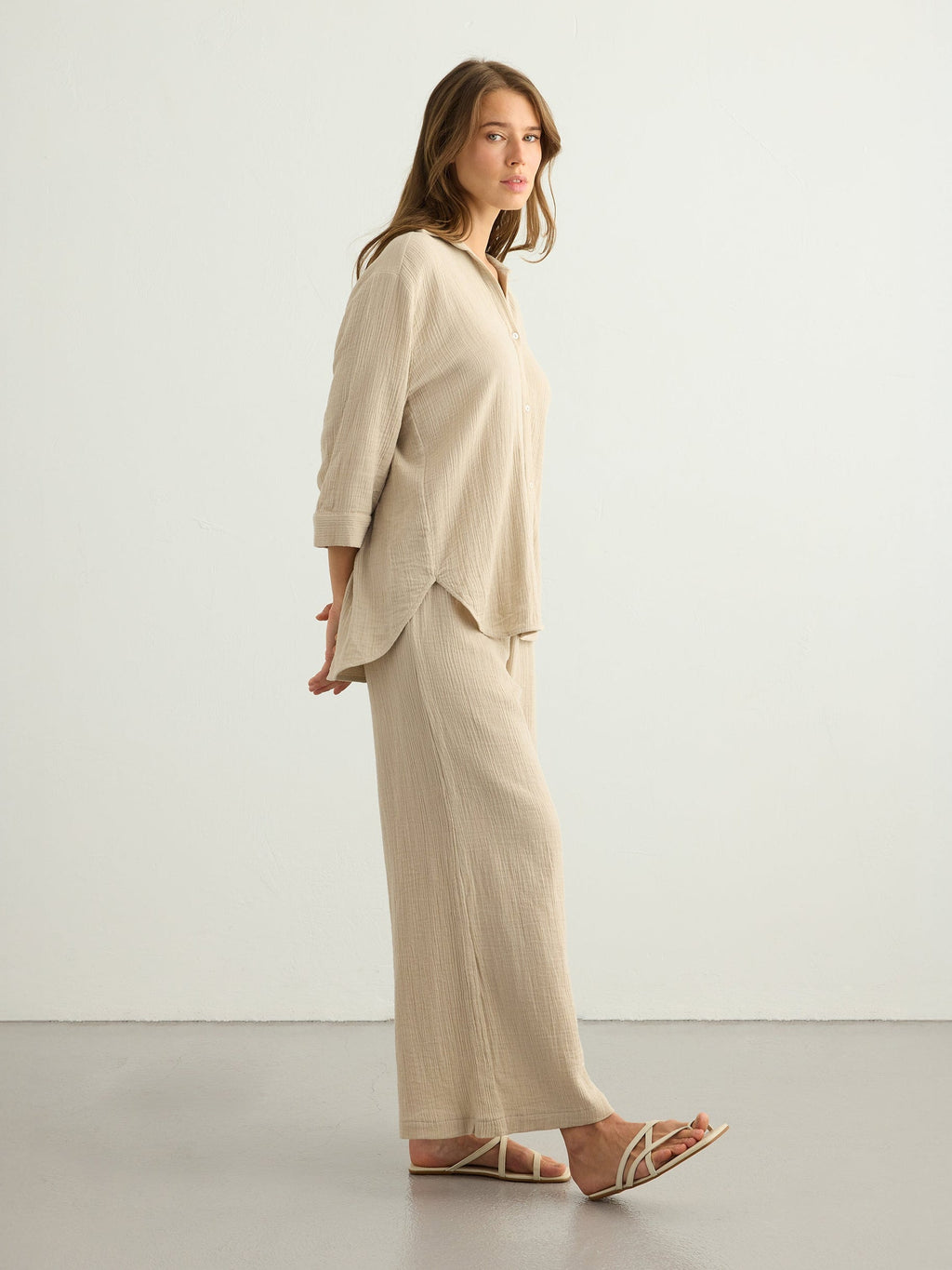 Aura Maxi Shirt - Oatmeal