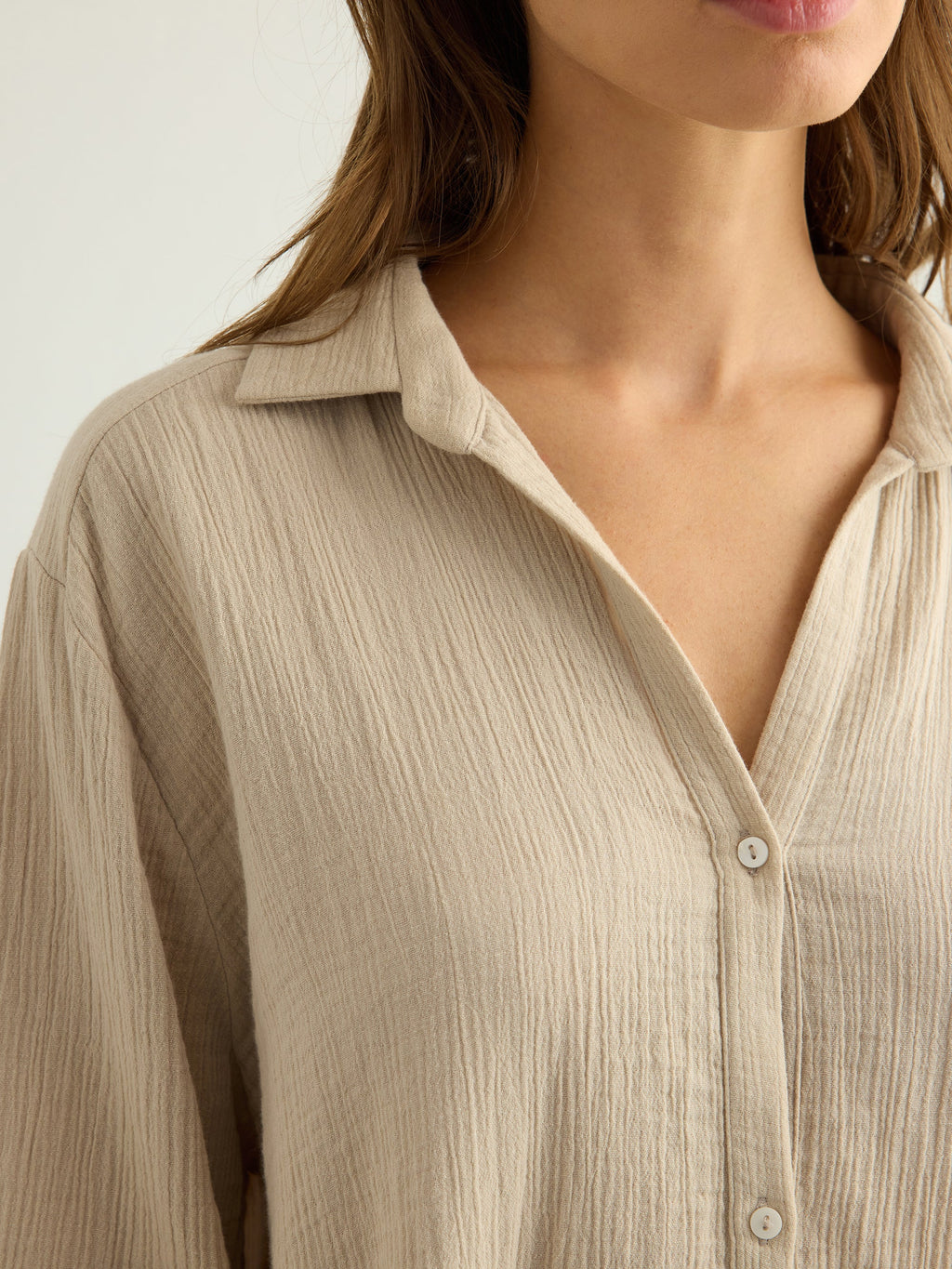 Aura Maxi Shirt - Oatmeal