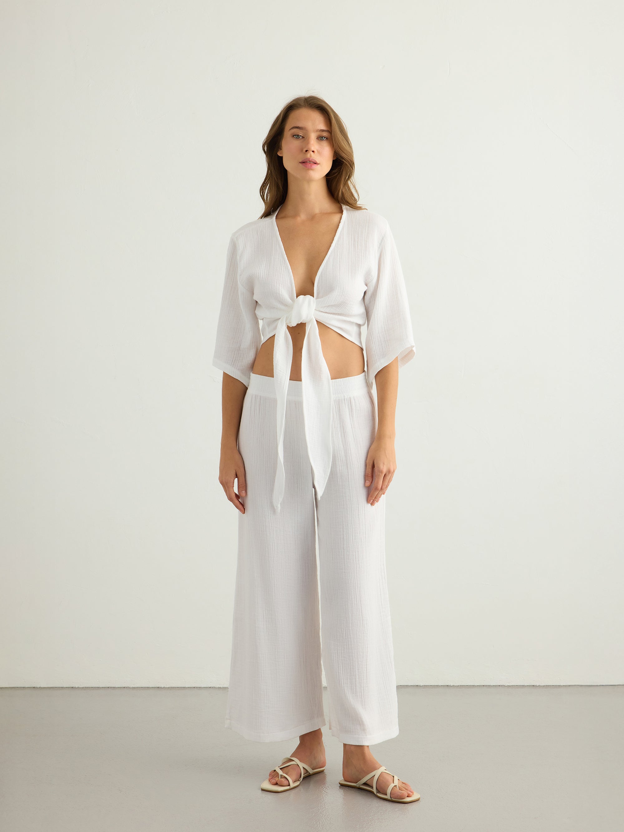 Aura Wrap Top - White