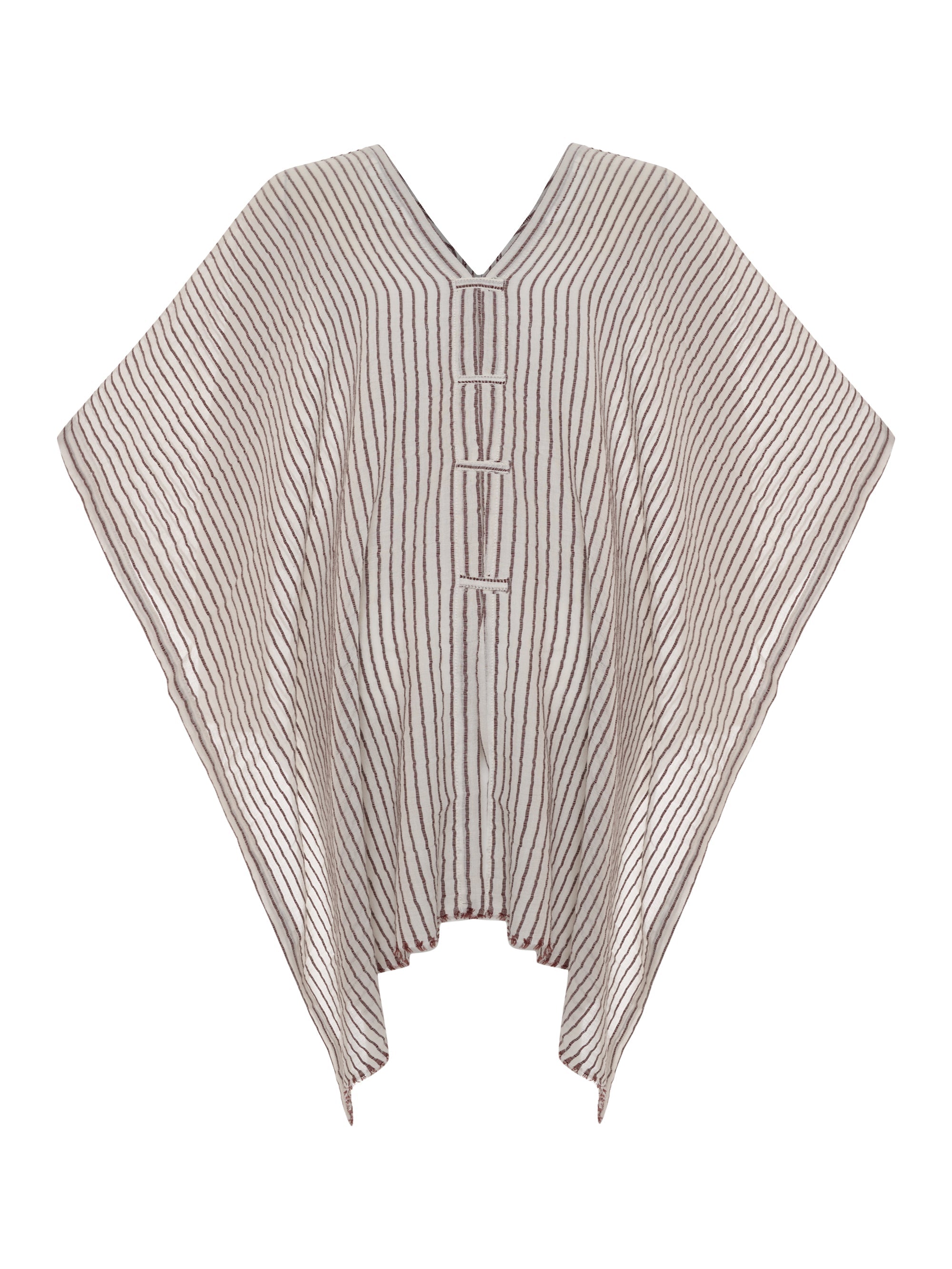 Ava Kimono - Burgundy Stripes