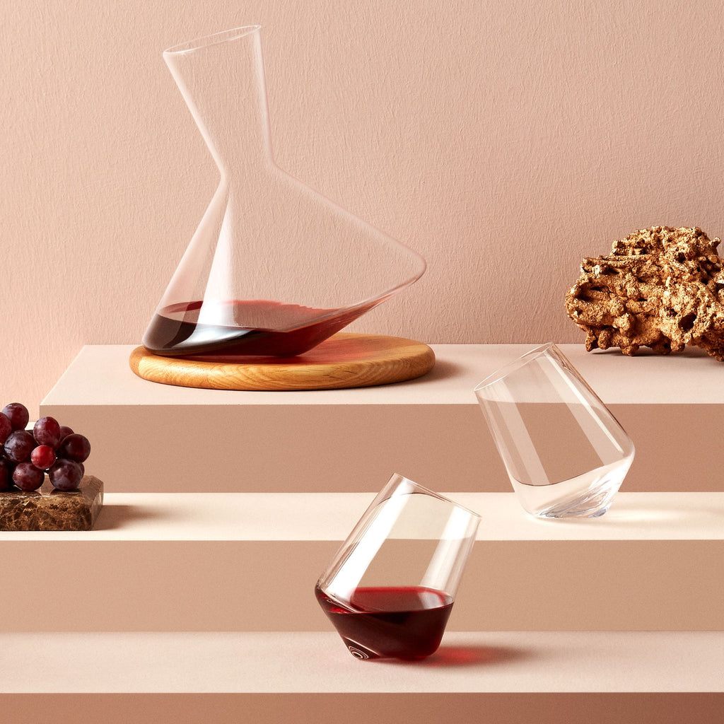 Balance Wine Decanter With Wooden Base