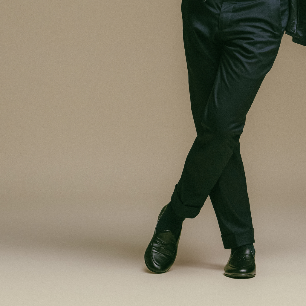 Men's Black Leather Milano Loafer