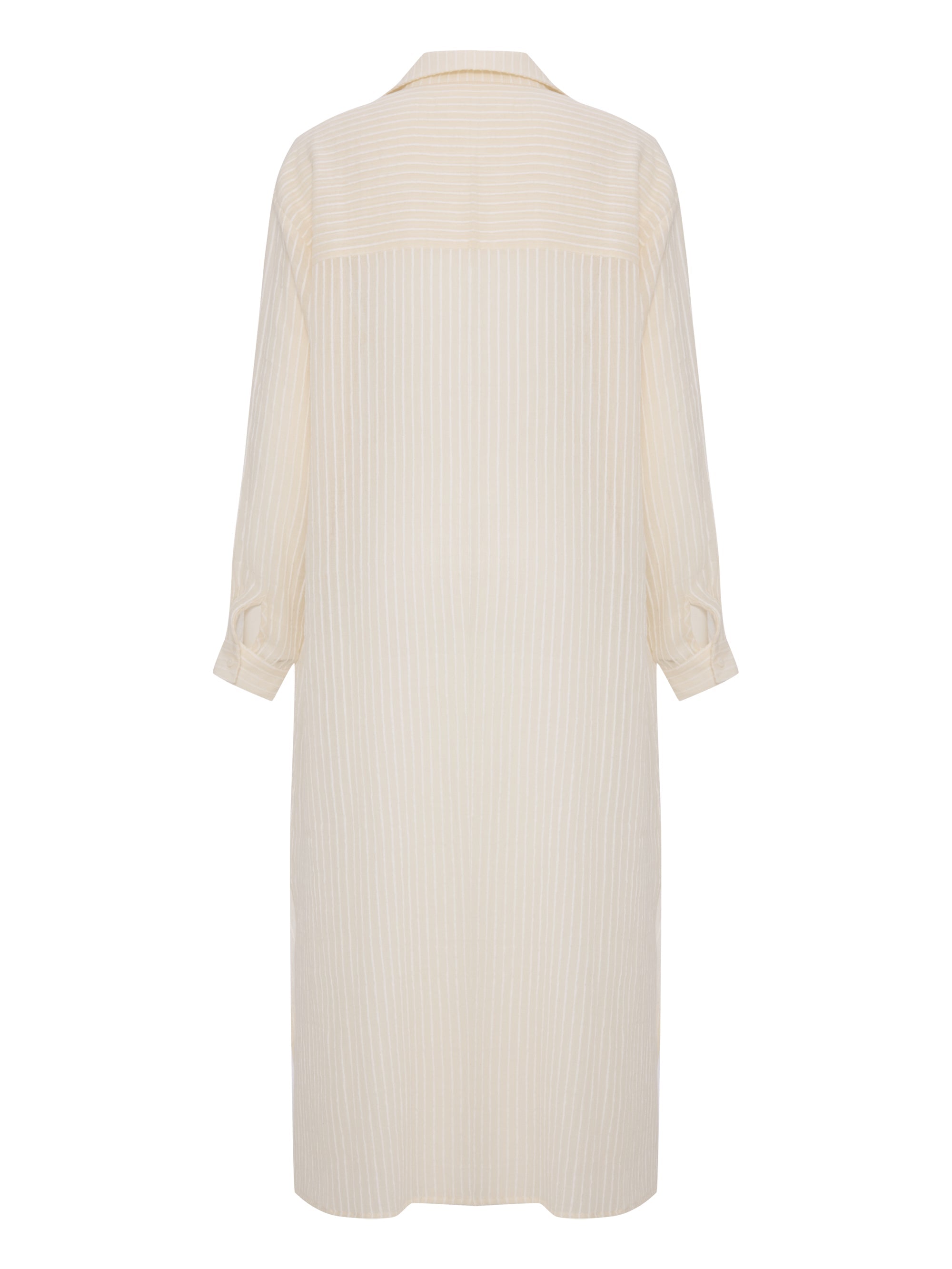 Voyage Shirt Dress - White Stripes
