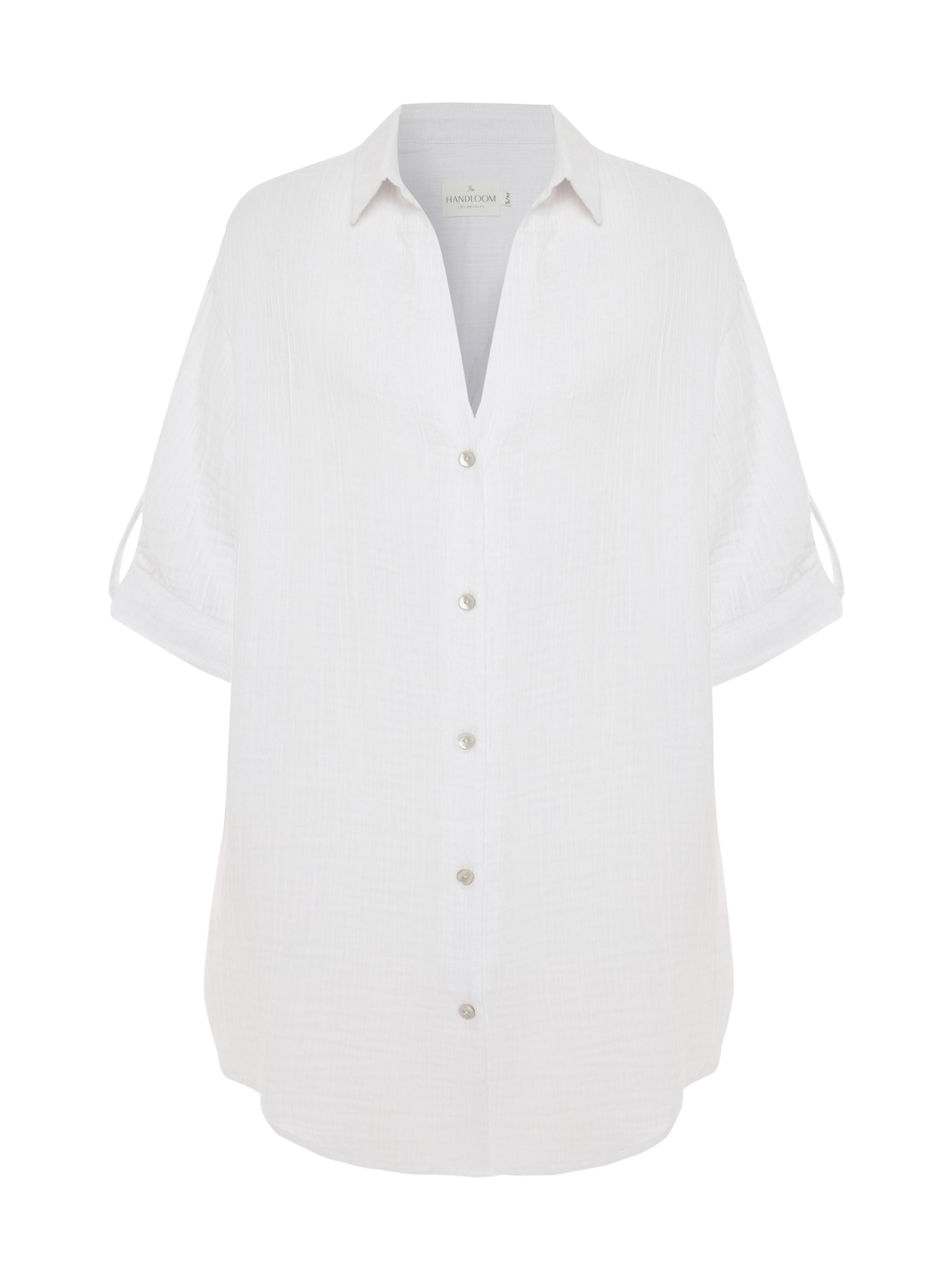 Kaya Oversized Shirt Dress - White