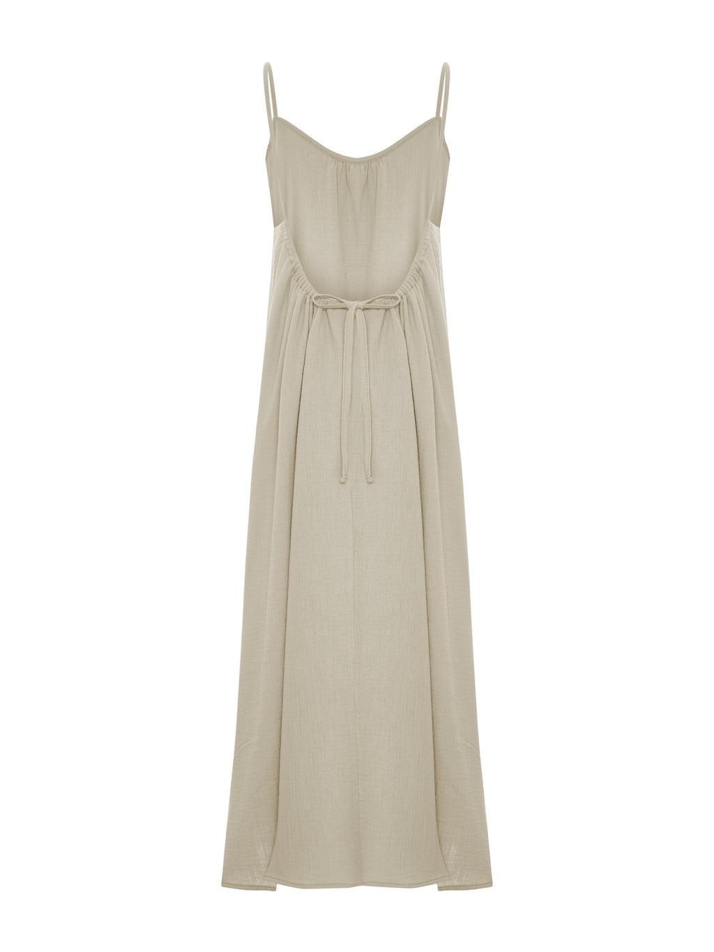 Aura Low Back Maxi Dress - Oatmeal