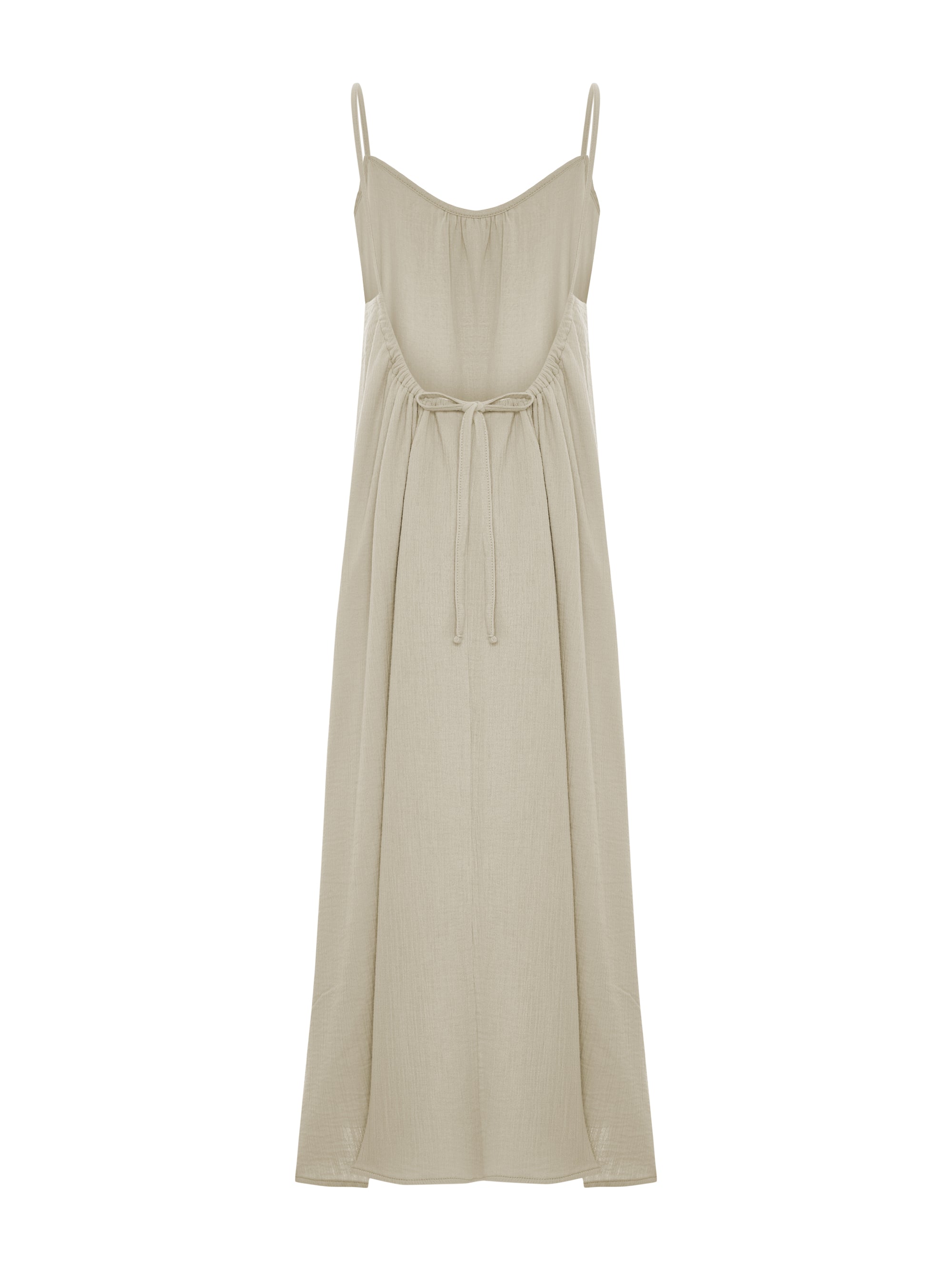 Aura Low Back Maxi Dress - Oatmeal