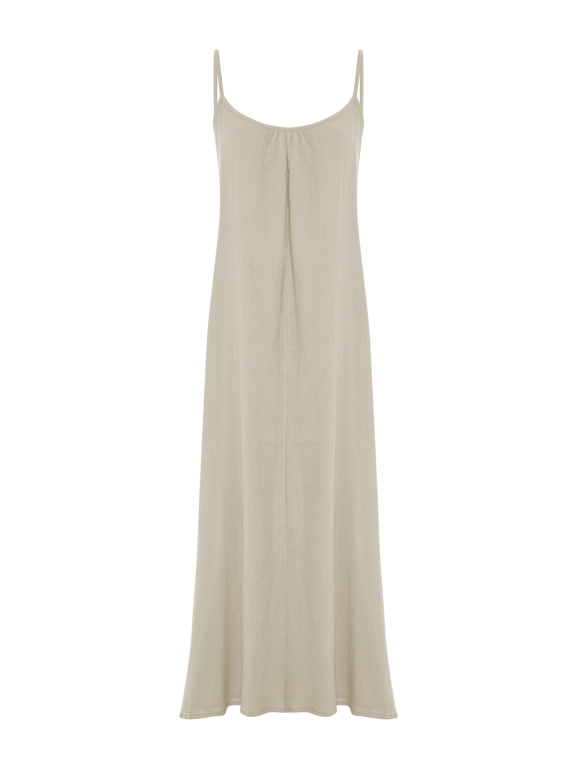 Aura Low Back Maxi Dress - Oatmeal