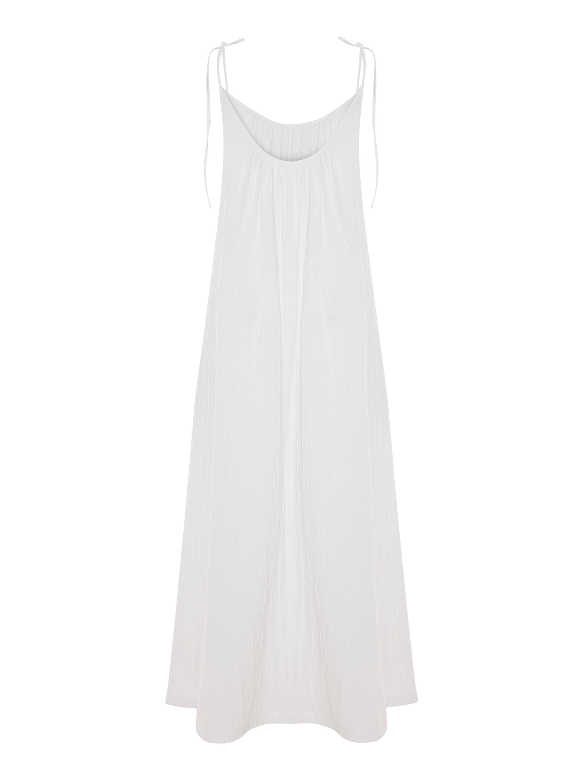 Kaya Tie Strap Maxi Dress - White