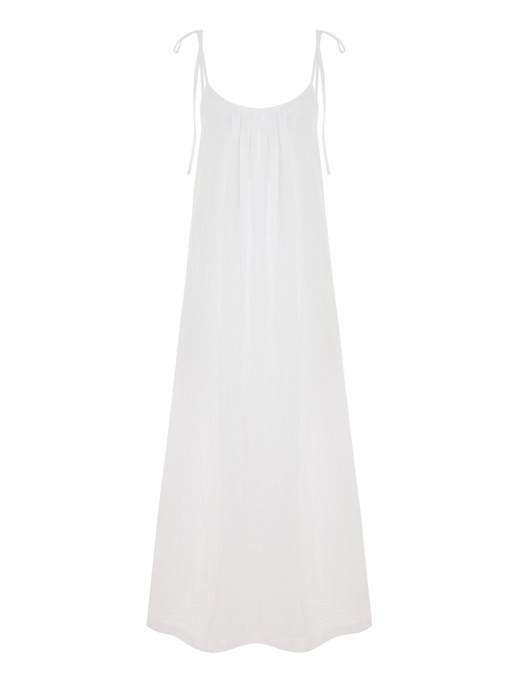 Kaya Tie Strap Maxi Dress - White