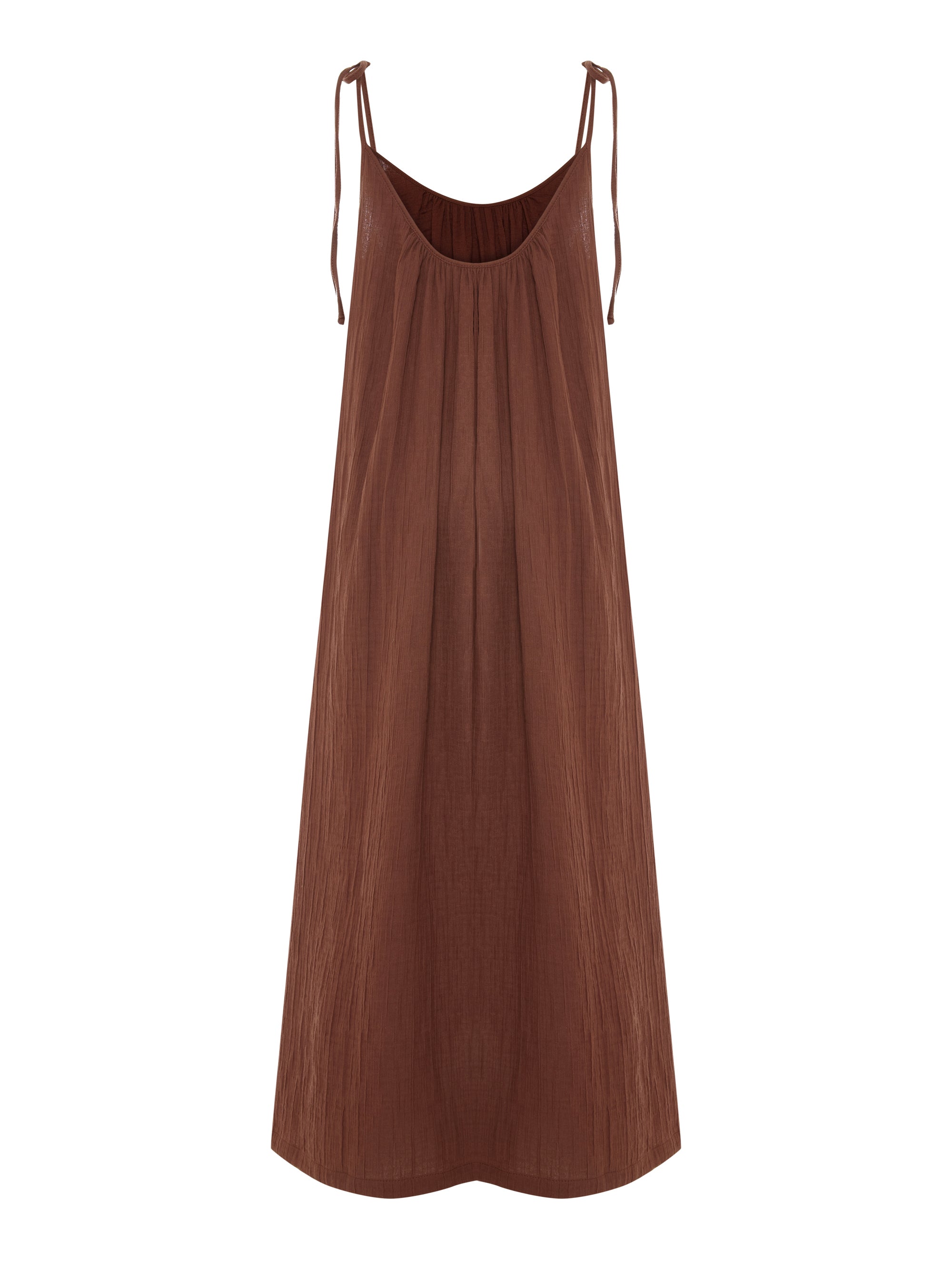 Kaya Tie Strap Maxi Dress - Terracotta