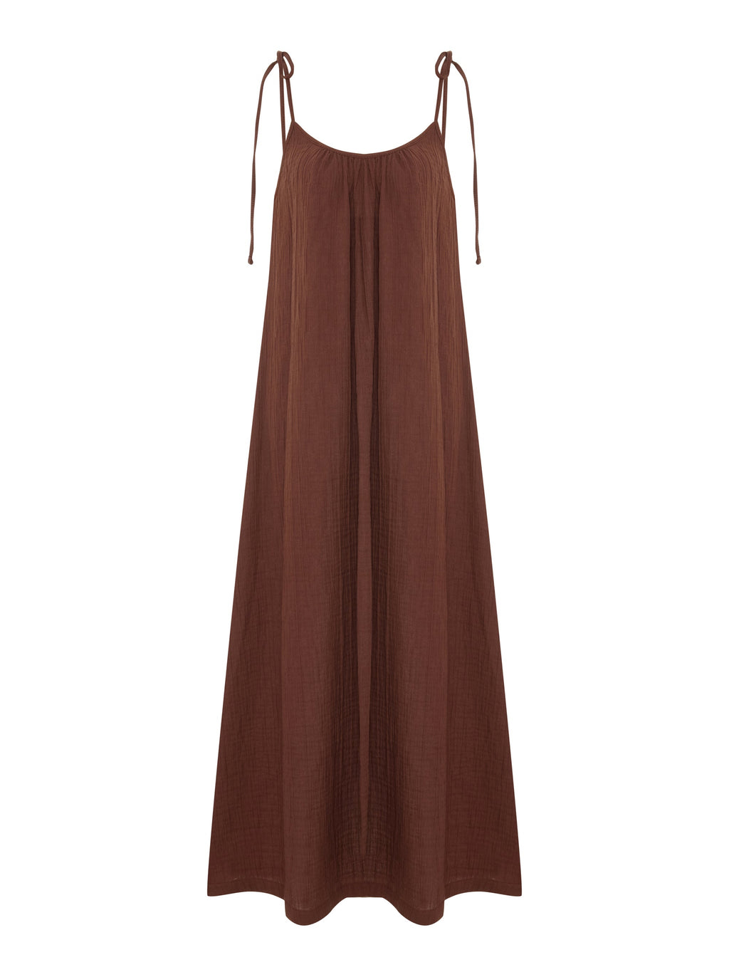 Kaya Tie Strap Maxi Dress - Terracotta