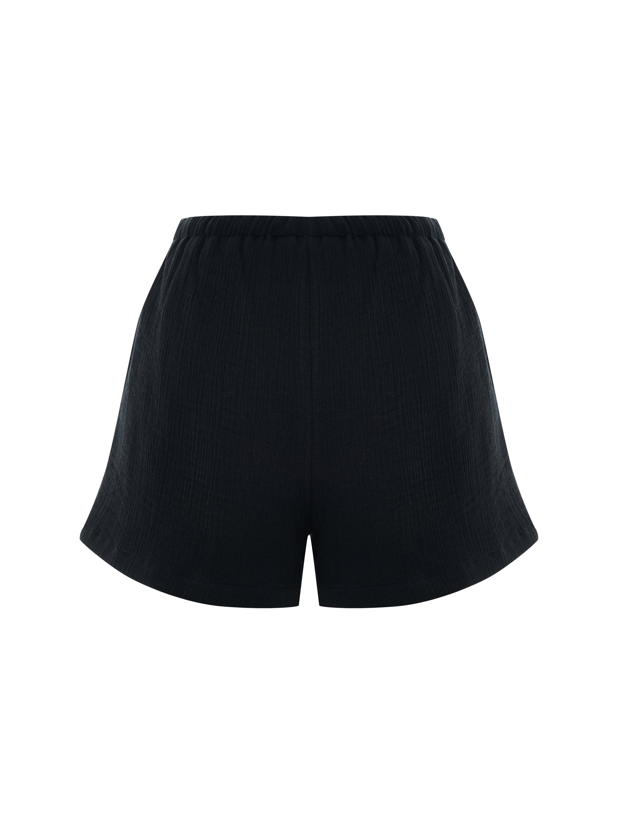 Aura Drawstring Shorts - Black