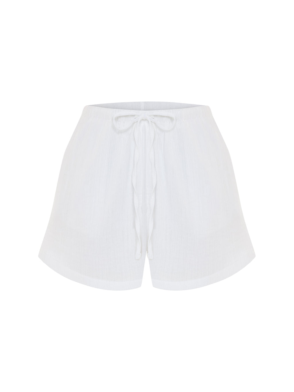 Aura Drawstring Shorts - White