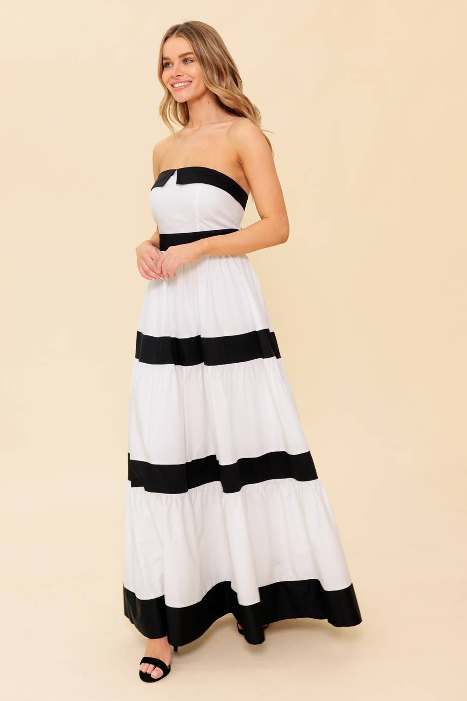 YOURS TO KEEP COLOR BLOCKED MAXI DRESS