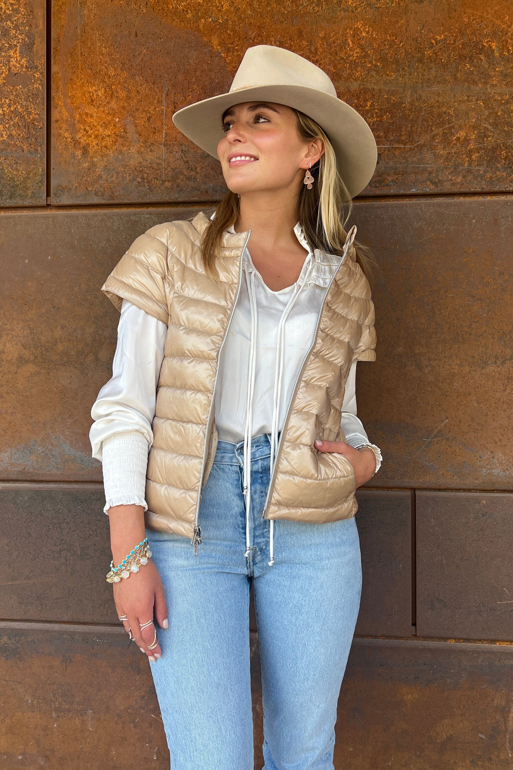 The St Ives | Down Vest | Camel