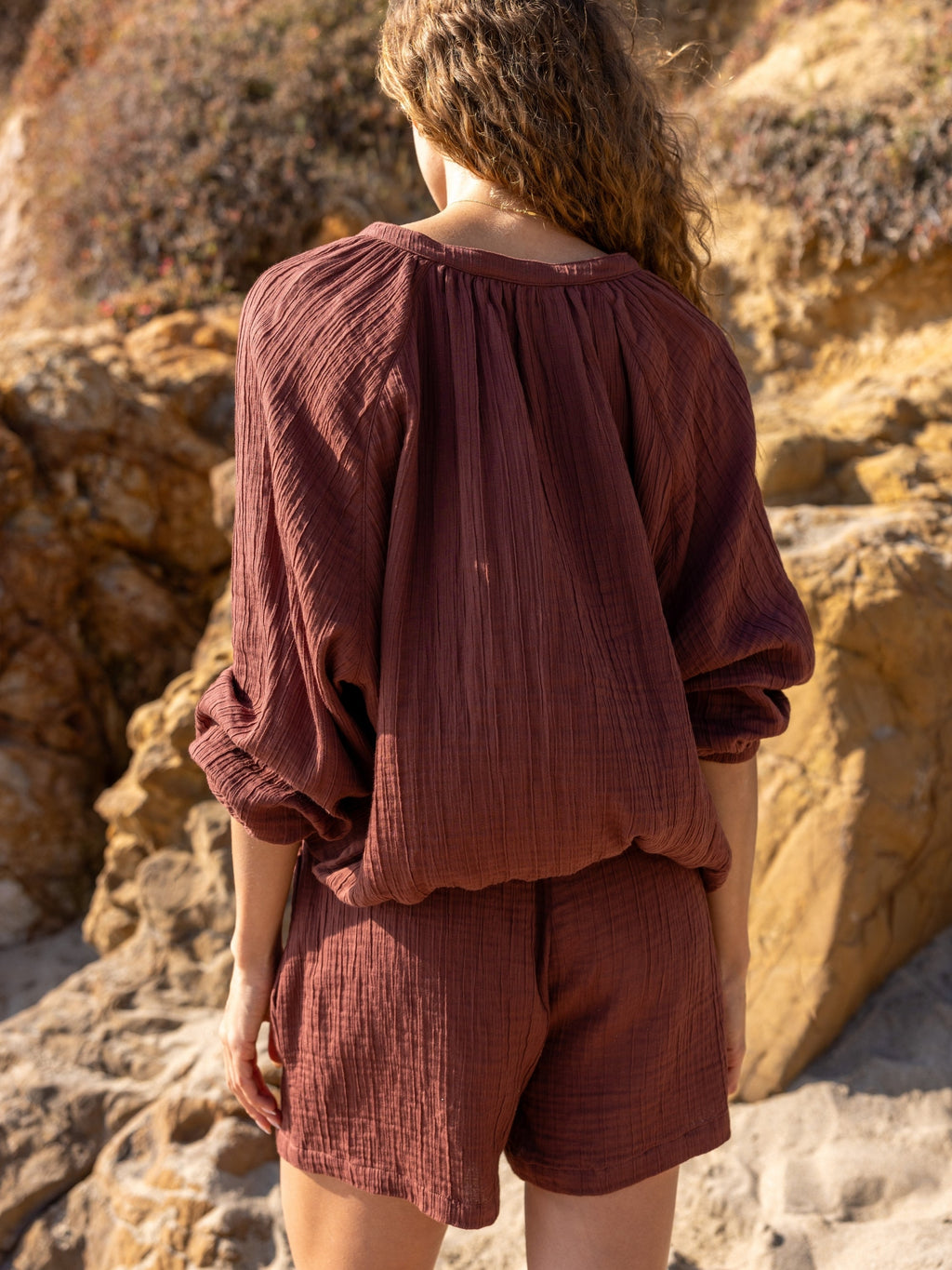 Kaya Drawstring Shorts - Terracotta
