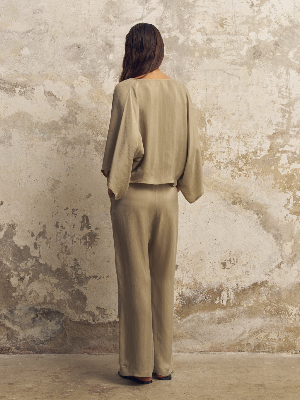 Lucid Flow Tie Pants - Khaki Green