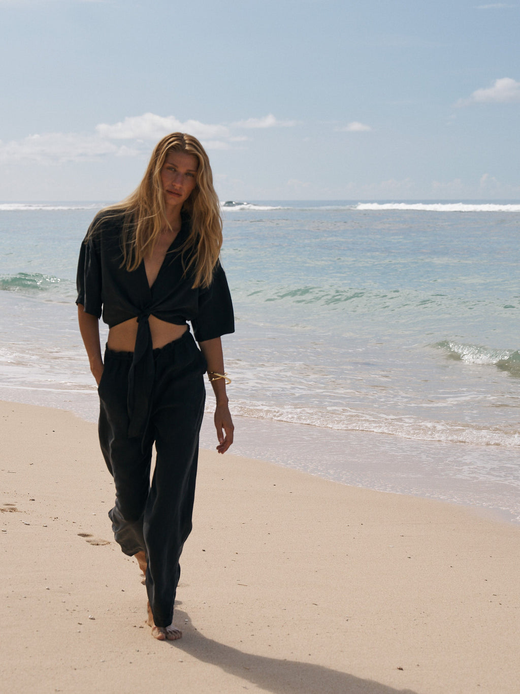 Lucid Flow Tie Pants - Black