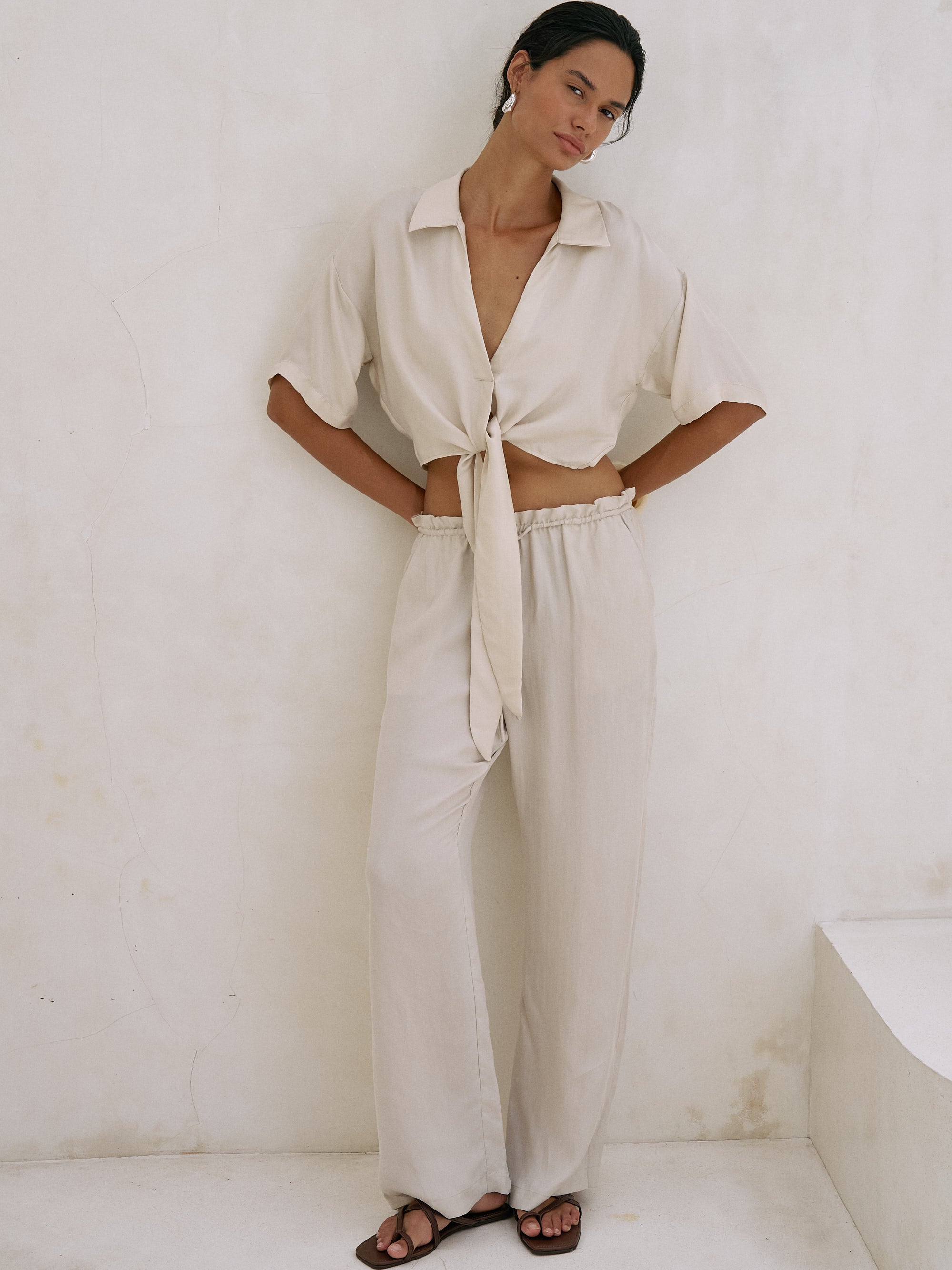 Lucid Tie Shirt - Sand