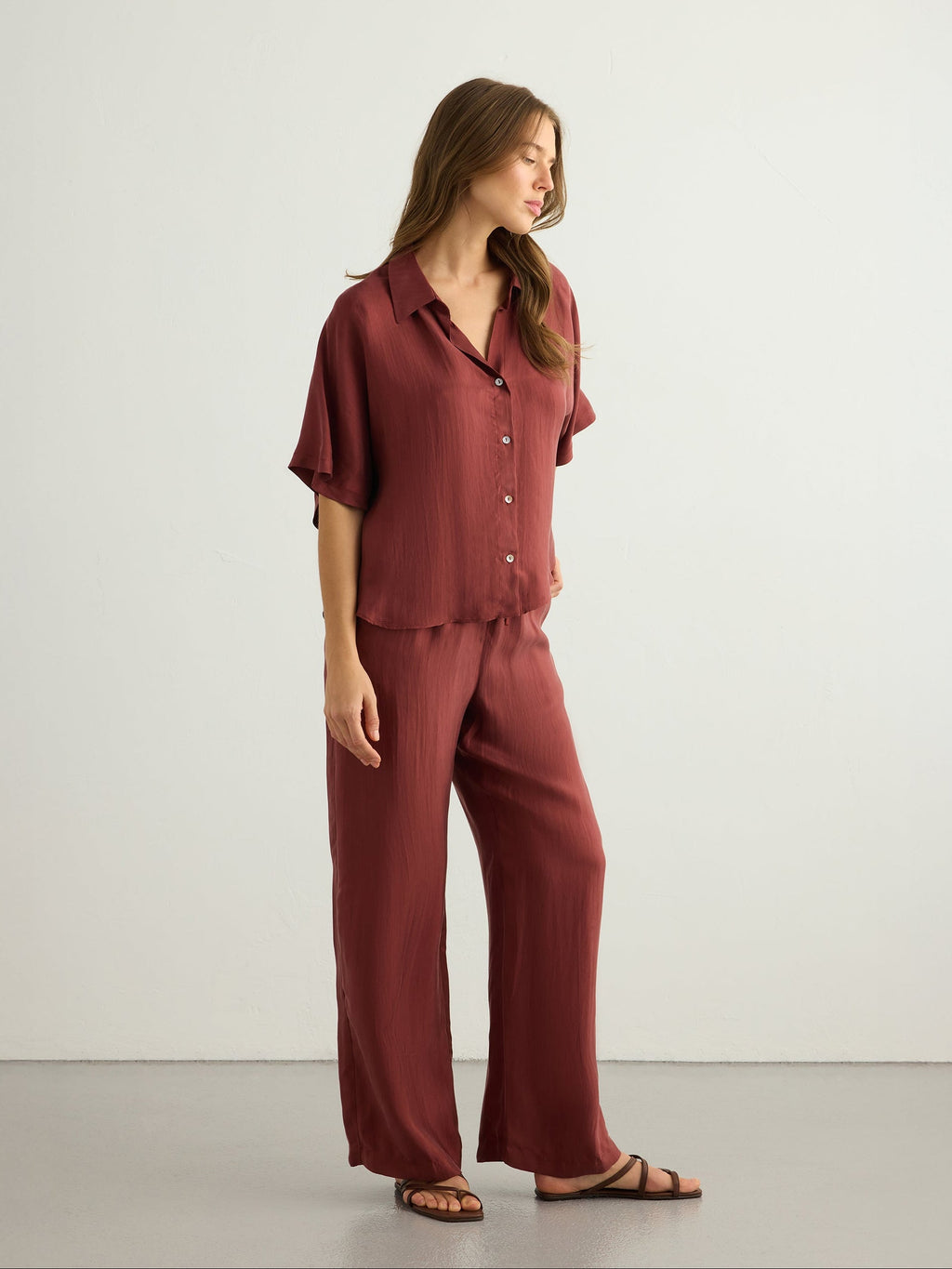 Lucid Flow Shirt - Burgundy