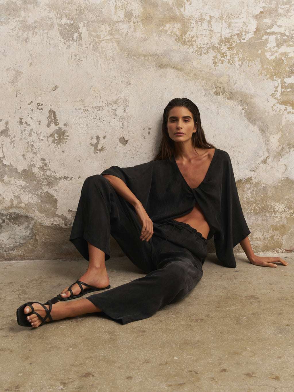 Lucid Flow Tie Pants - Black