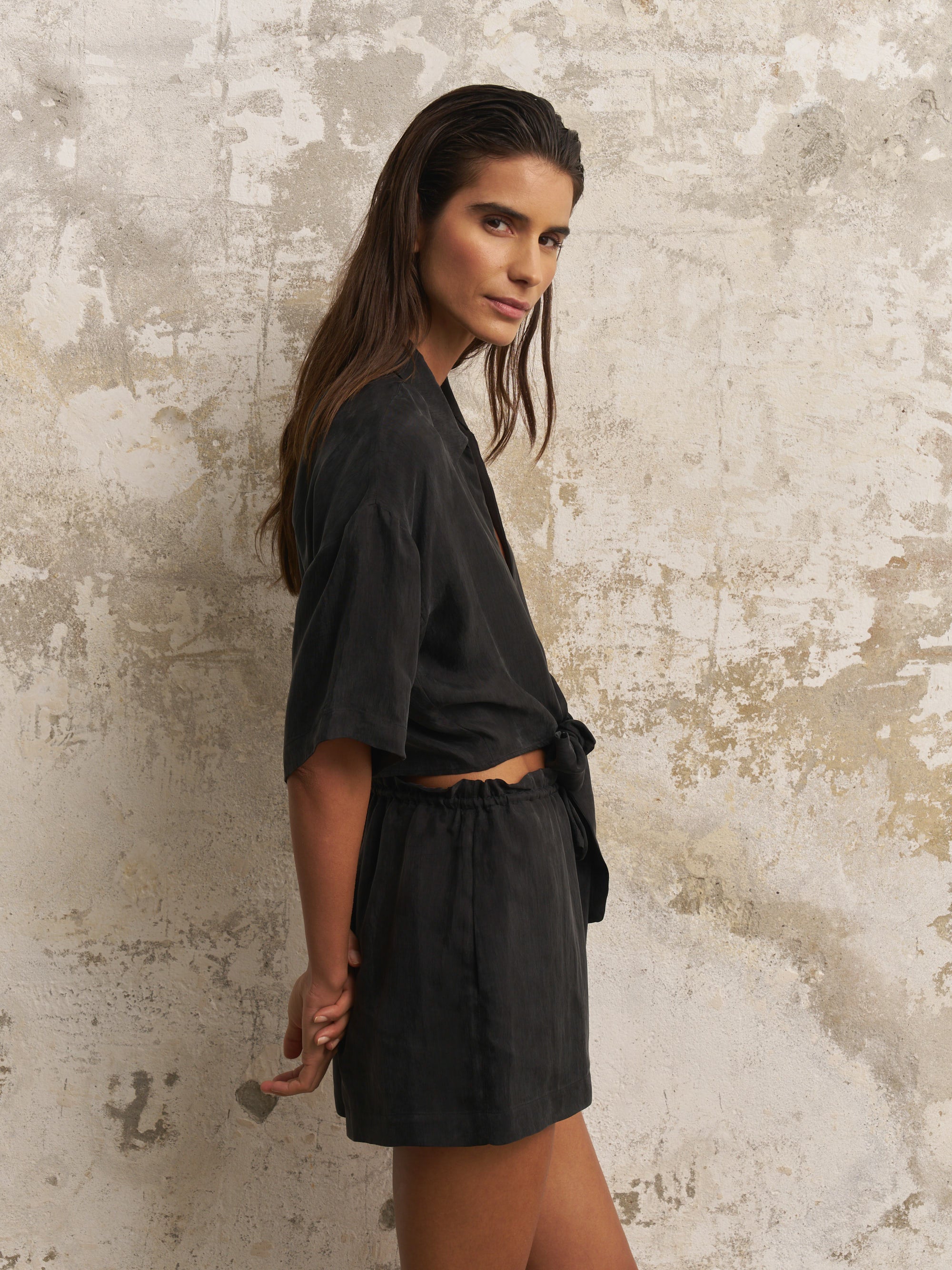 Lucid Flow Tie Shorts - Black