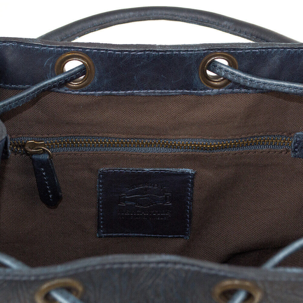 Tooled Leather Bucket Bag