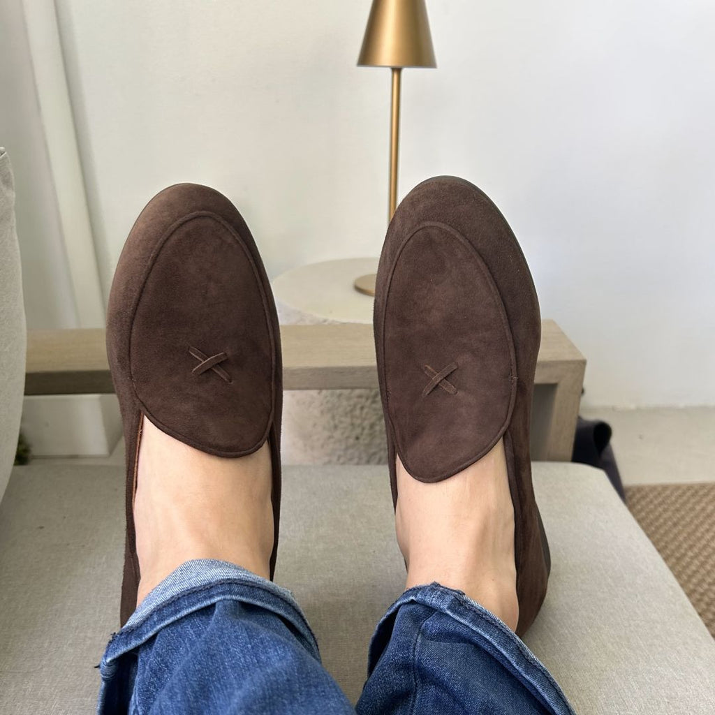 Men's Chocolate Suede Milano Loafer