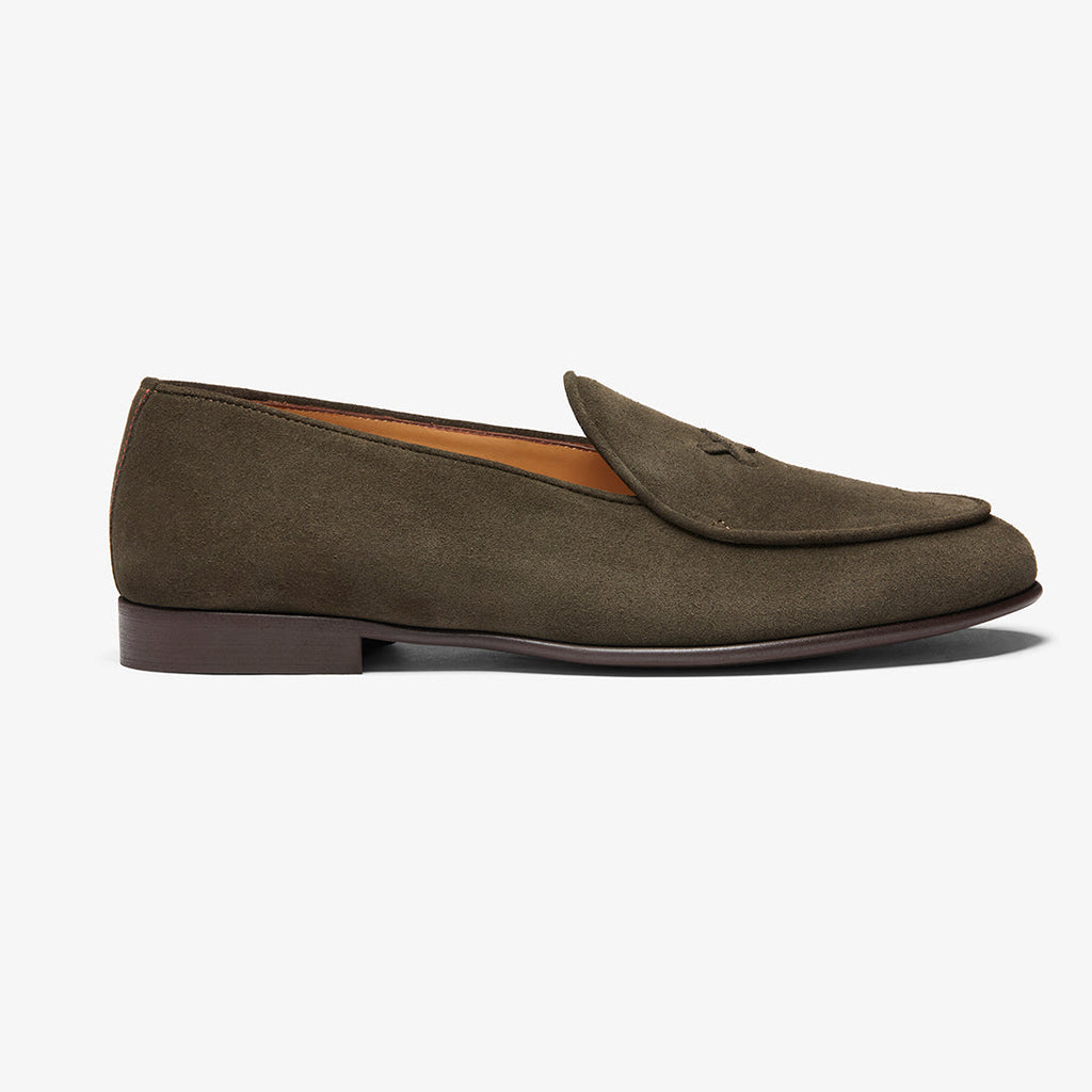 Men's Chocolate Suede Milano Loafer