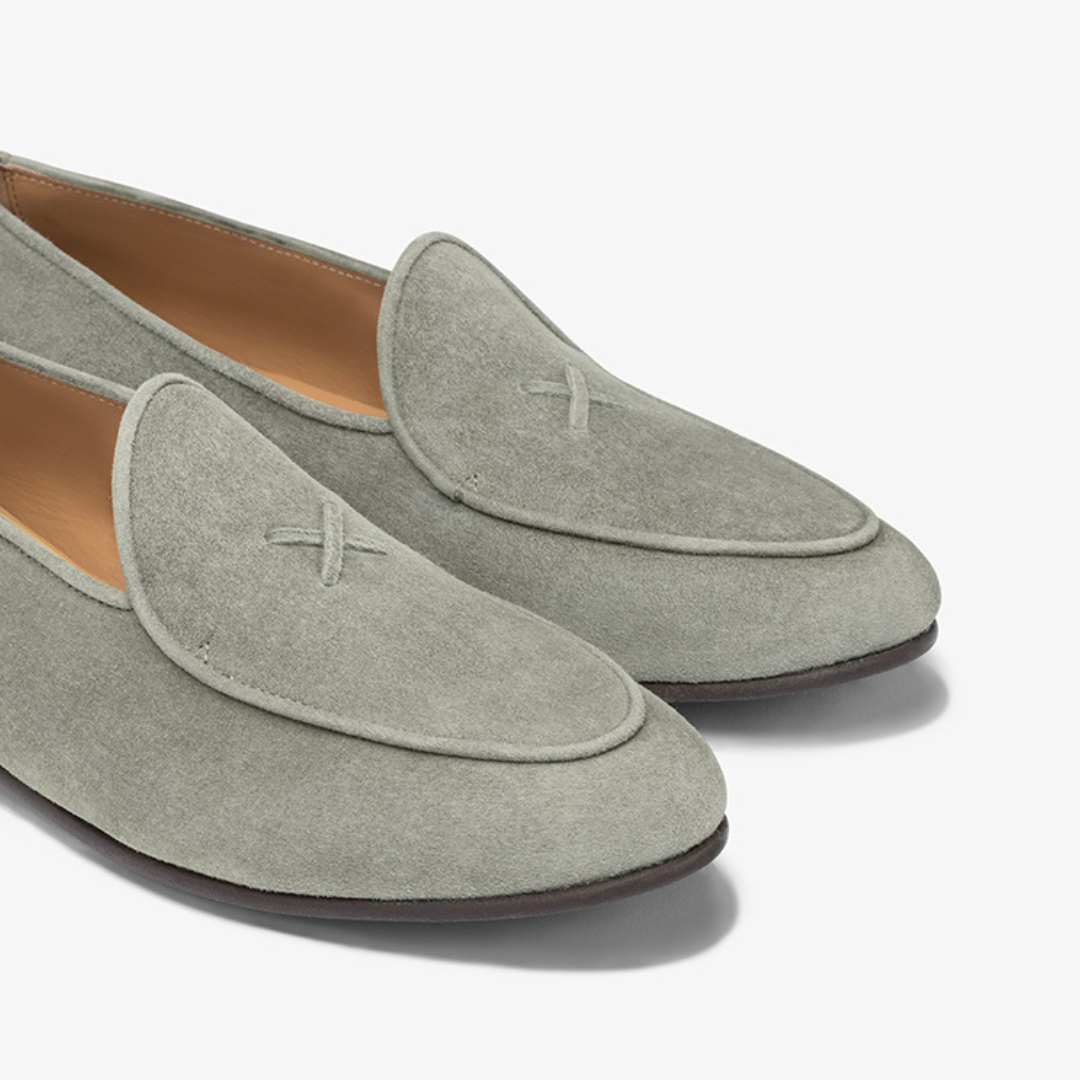 Men's Olive Grey Suede Milano Loafer