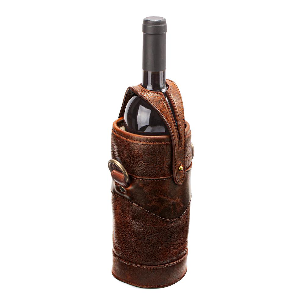 Campaign Leather Wine Tote Carrier