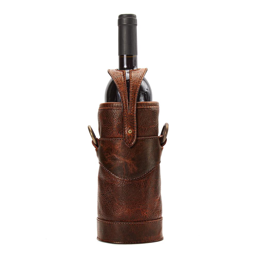 Campaign Leather Wine Tote Carrier