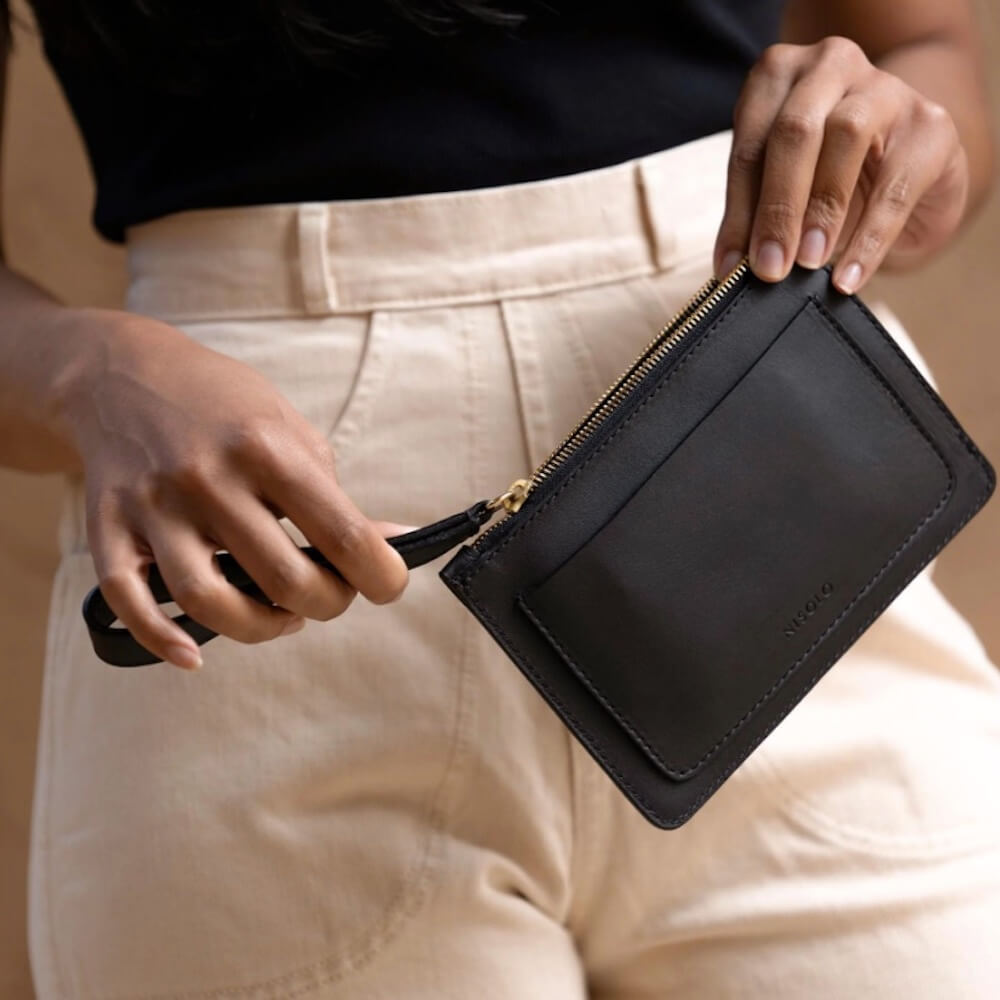 Nisolo Leather Go-To Wristlet Clutch