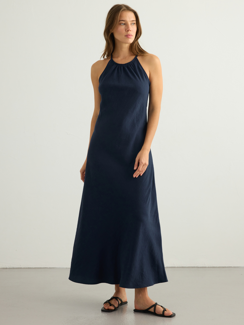 Nora Halter Maxi Dress - Navy