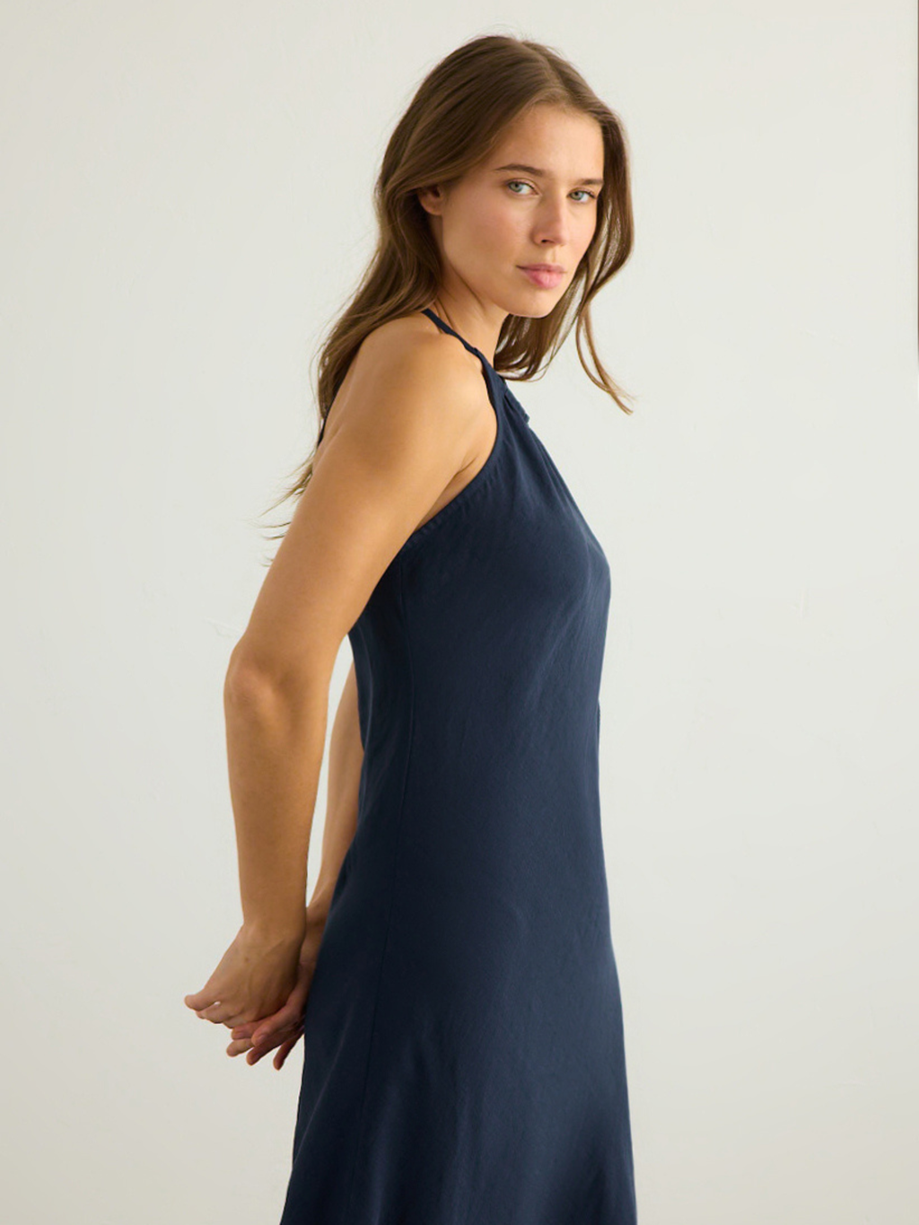 Nora Halter Maxi Dress - Navy