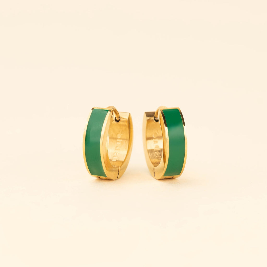 Color Chunky Huggie Hoop Earrings