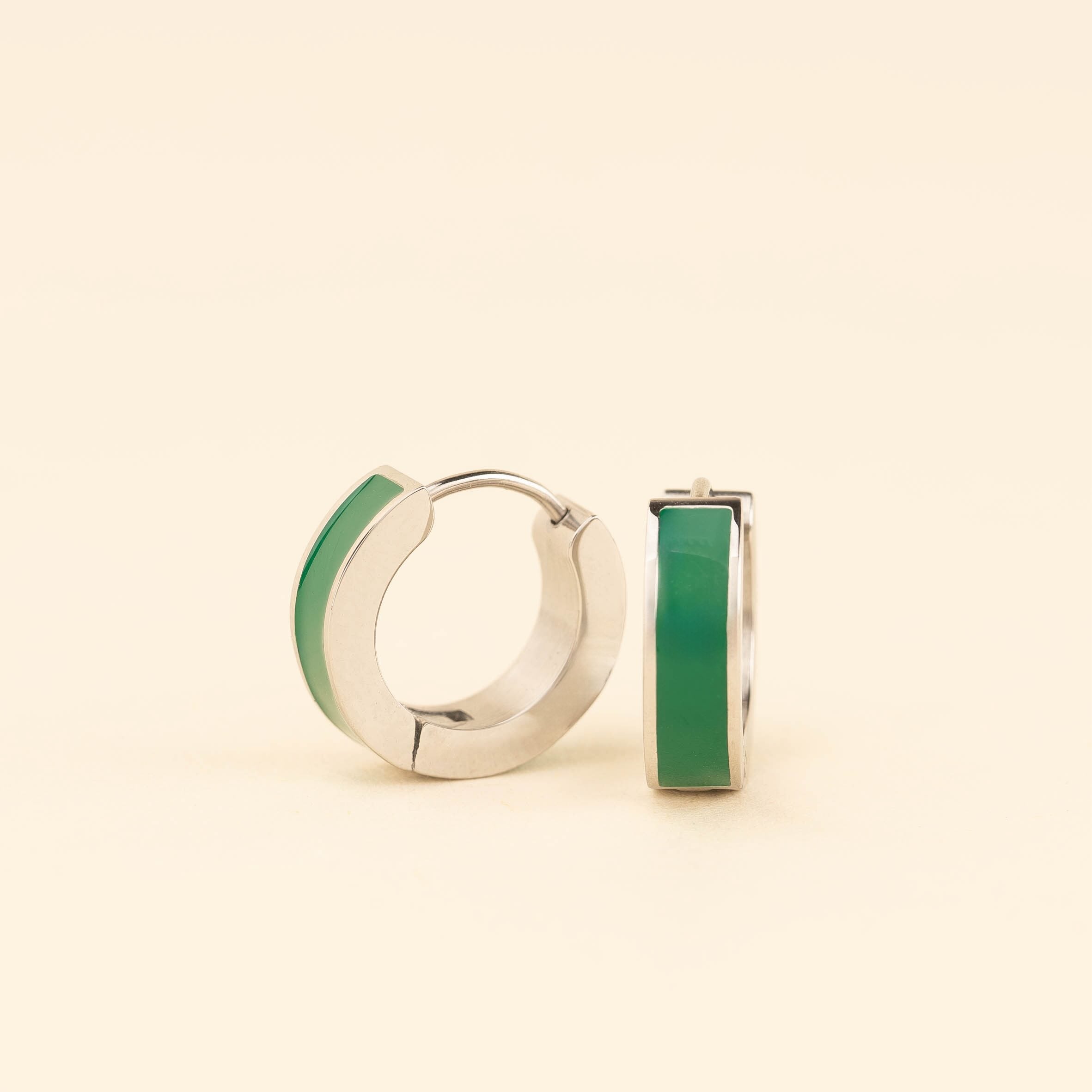Color Chunky Huggie Hoop Earrings