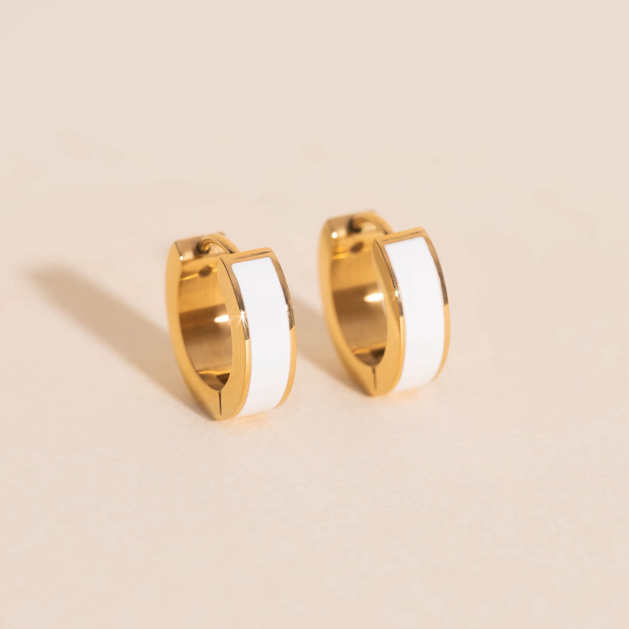 Color Chunky Huggie Hoop Earrings