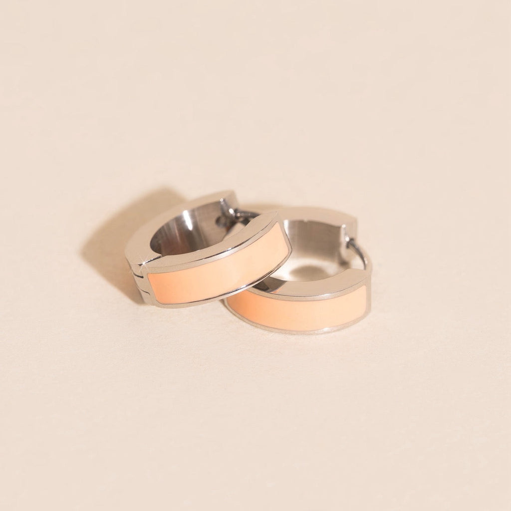 Color Chunky Huggie Hoop Earrings