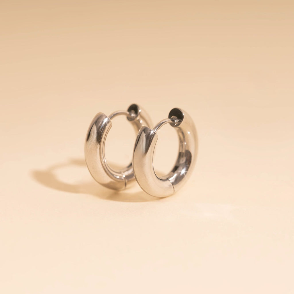 Chunky Rounded Huggie Hoop Earrings